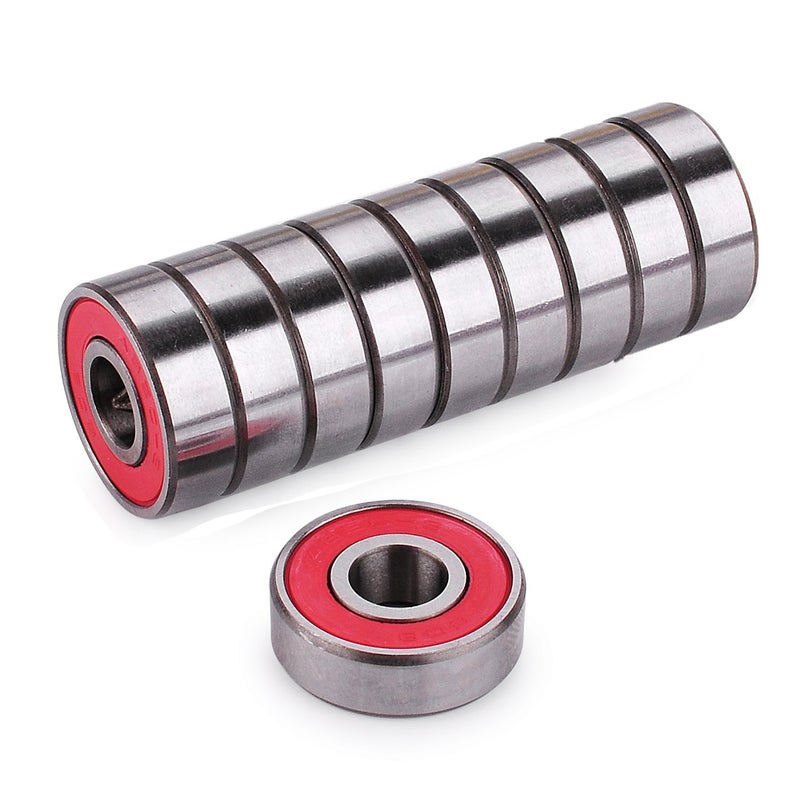Z-FIRST Precision 608 RS ABEC 9 Bearings for Scooters,Longboards and Skateboards (A-Red) - Image 1